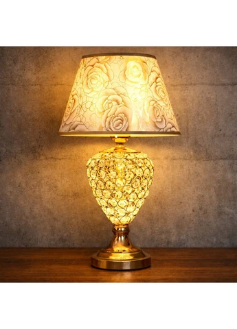 Настольная декоративная лампа с абажуром и подсветкой LED No Brand (398901549)