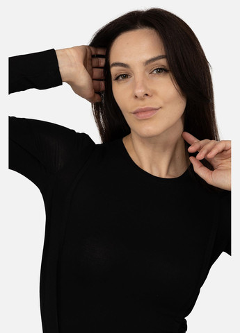 Футболка з довгим рукавом жіноча колір чорний ЦБ-00269254 Yuki - (316655799)