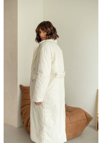 Молочне демісезонне Жіноче пальто MONRO з плащової тканини (mil486) milirud