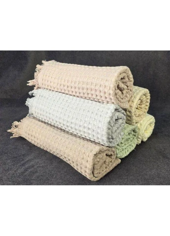 Набір рушників для обличчя з льону 6 шт 50х90 см Home Textiles XT-517-144 вафельні рушники пастельні кольори в наборі L&M бежевий