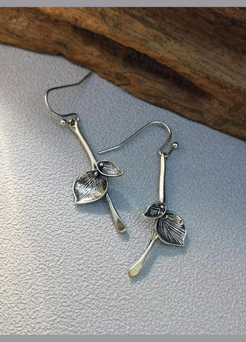 Нежные серебристые серьги цветы лилии орхидеи, 5708 Fashion Jewelry (338431360)