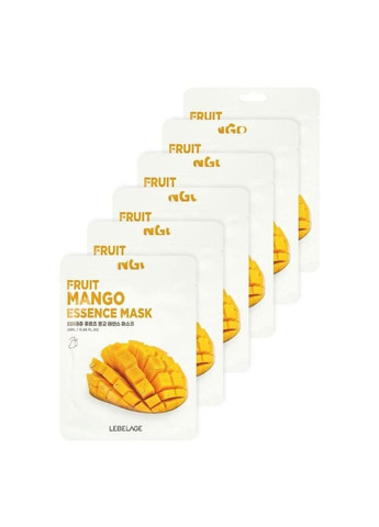 Тканинна маска для обличчя з манго екстрактом Fruit Mango Essence Mask Lebelage (302899240)