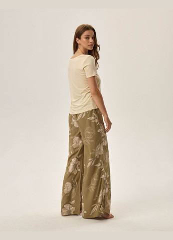 Оливкова всесезон жіноча піжама футболка + штани Henderson