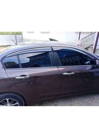 Вітровики з хромом (4 шт., Chrome) для Fiat Tipo 2016- рр Sunplex (389242635)