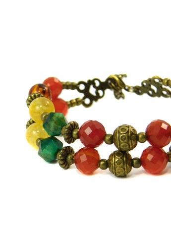 Браслет "Гуцульские мотивы" Цитрин, Сердолик, Янтарь, Тигровый глаз 16 Fursa fashion (327273729)