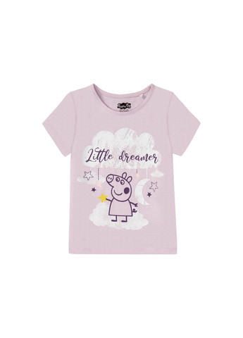 Сиреневая пижама (футболка и штаны) для девочки свинка пеппа 370241 Disney