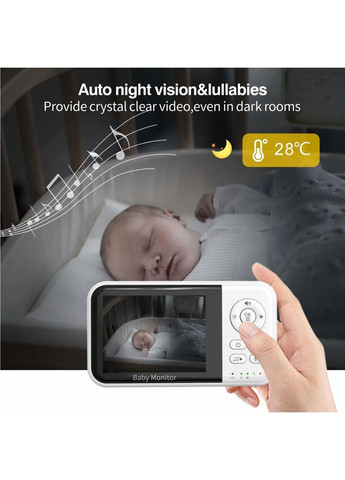 Відеоняня MC632A з нічним баченням та двостороннім аудіо Дитяча радіоняня Камера + Дисплей Baby Monitor (349824329)