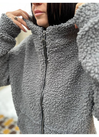 Сіра куртка тедді без підкладу,туреччина,на блискавці Україна