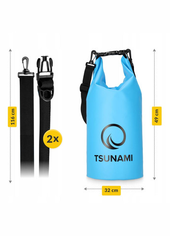 Гермомешок Dry Pack 10 л водозащитный TSUNAMI ts012 (291302722)