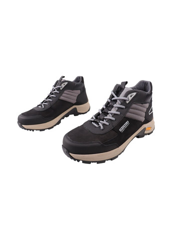 Черные ботинки мужские черные натуральный нубук Konors