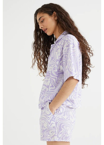 Фиолетовая повседневный рубашка H&M