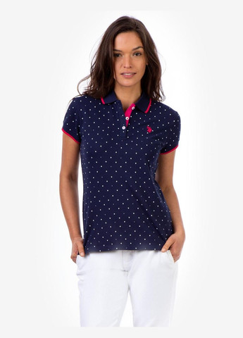 Жіноча футболка поло EVENING BLUE XS синя U.S. Polo Assn. (294754039)