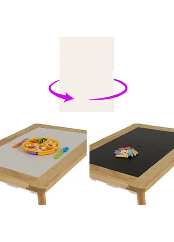 Столик кріслом двосторонньою стільницею двома знімними контейнерами дитячий дерев'яний сенсорний для піску води (482216-Prob) Unbranded (371991972)