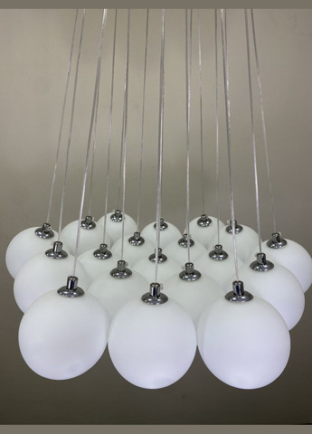 Люстра-пучок серебряная подвесная на 19 ламп (82-150F-19 CH+WH G9) No Brand (370069729)