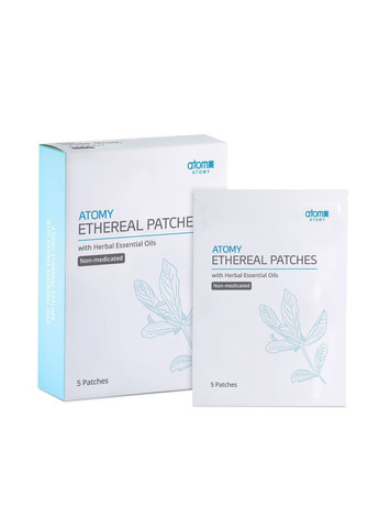 Охолоджуючі пластирі з евкаліптом і перцевою м'ятою Атомі. 5 шт в упаковці. Ethereal Patches. Корея. Atomy (360428538)