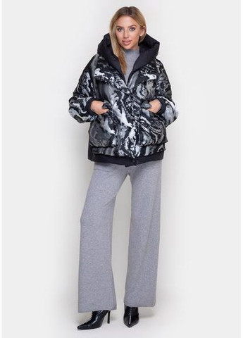 Серая пуховик с внутренними бретелями 88-6103-67-bio anthracite sam s Samange