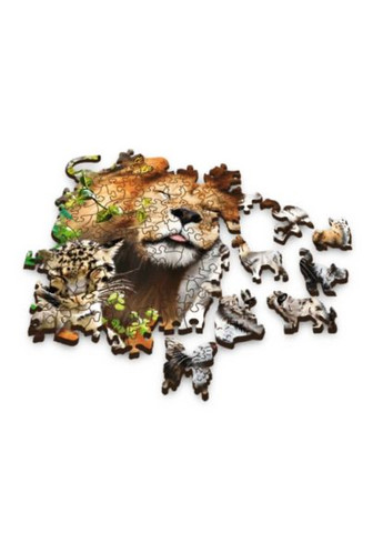 Пазли дерев'яні Wood craft Дикі кішки в джунглях, (500+1 елм.) 20152 () Trefl (328946578)