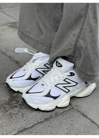КРОССОВКИ ЖЕНСКИЕ NEW BALANCE 9060 WHITE BLACK НЬЮ БЕЛАНС 9060 No Brand чёрные демисезоны (368862513)