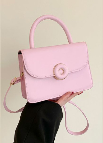 Жіноча сумка 9039 крос-боді рожева No Brand (303323118)