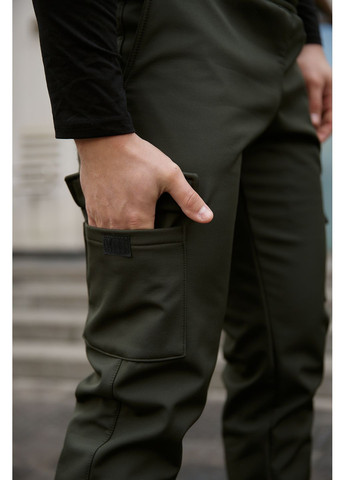 Оливковый (хаки) демисезонный стильный мужской костюм No Brand