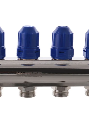 Колекторний блок з термостатіч. клапанами 1"x4 ways (KR2630) KOER KR.1100-04 (388587247)