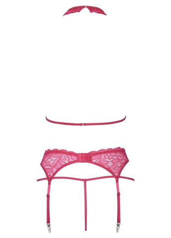 Рожевий комплект білизни мереживної cottelli, рожевий, 3 предмети, розмір s/m Cottelli Collection