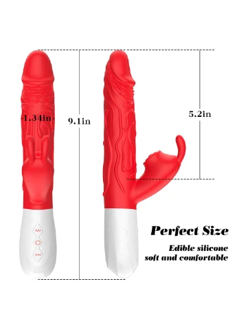 Вібратор B-Series Silicone Vibrator, силіконовий, 10 thrusting and7 FlappingBoss Series 23062 Boss Series (391586535)