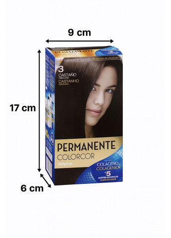 Фарба для волосся Permanente Colorcor Castaño Oscuro Темний каштан Deliplus (370162346)
