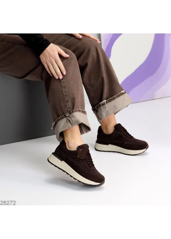 Шоколадні кросівки No Brand коричневі (382211959)