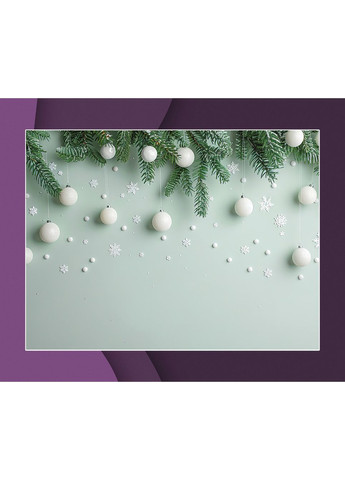 Фотофон виниловый зимний минимализм, мятная стена с декором и мраморный пол, фон 100×150 см, №57519 PhotoVinyl (354720631)