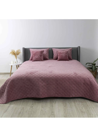 Полуторне велюрове покривало 150*210 см гіпоалергенне Темно-рожеве (24130150210) ТЕП (371191595)