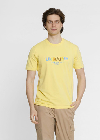 Желтая футболка мужская freedom желтая Arber T-SHIRT FF19