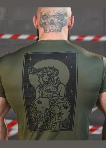 Тактическая потоотводящая футболка с принтом олива No Brand (321903780)