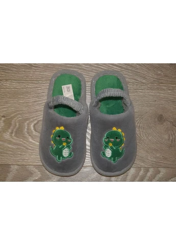 Тапочки для хлопчика з резинкою сірі No Brand Linsu (385428042)