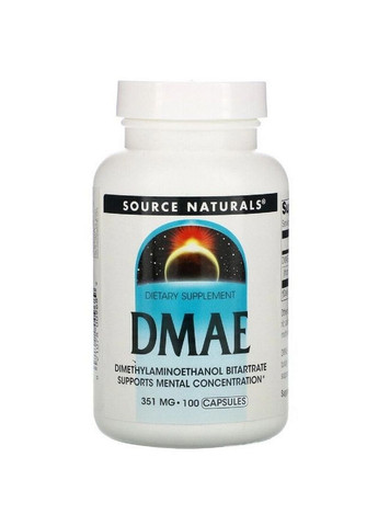Натуральная добавка DMAE, 100 капсул Source Naturals (293420940)