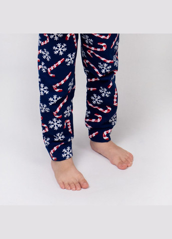 Синяя всесезон пижама детская футер marry christmas dexter's