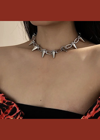 Чокер цепочка на шею "Шипы" (Браслет, 3 в 1) Унисекс No Brand (320777085)