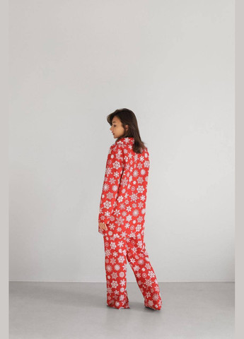 Красная женский пижамный костюм тройка цвет красный р.l 449779 New Trend