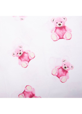 Тканина бязь ранфорс для постільної білизни, бавовна, 130 г/м2, 240 см 8110 v-4 Ведмежата рожева IDEIA (373004802)