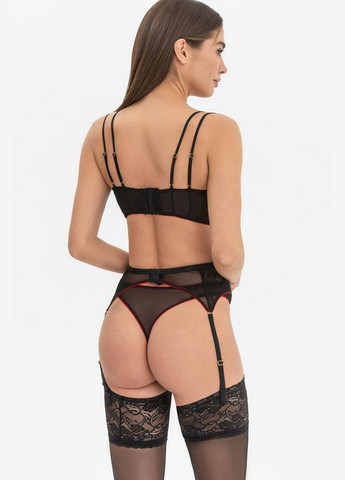 Кружевной пояс для чулок Reine Rouge Diana L22017 black/red (301864985)