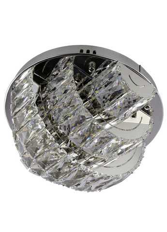 Люстра стельова кришталева LED з пультом 25679 Хром 19х35х35 см. Sunnysky (364494606)