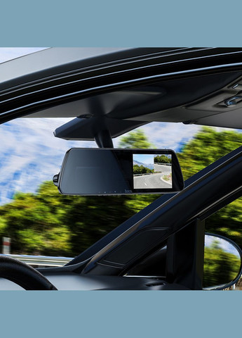 Відеореєстратор DV4 4.5-inch rearview mirror driving recorder(dual-channel) Black (6942007616782 ) Hoco (302801457)