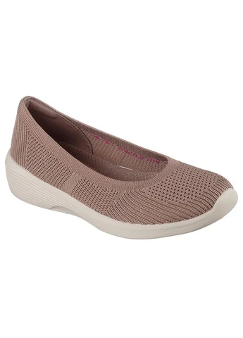 Жіночі балетки arya fancy you brown 158987-moc Skechers | коричневі текстиль (397999341)