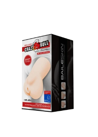 Мастурбатор с вибро CRAZY BULL- HELEN, REALISTIC VAGINA Pretty Love (383107152)