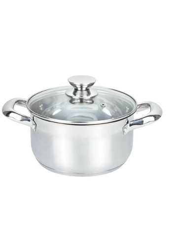 Кастрюля с крышкой ForСe GT-1107-24 24 см 6.1 л серебристая Gusto (335972866)