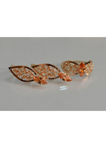 Срібний набір з золотими пластинами Silver Style (367112534)