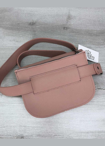 Женская поясная сумка-кроссбоди из экокожи «Stacy» пудрового цвета WeLassie (298571464)