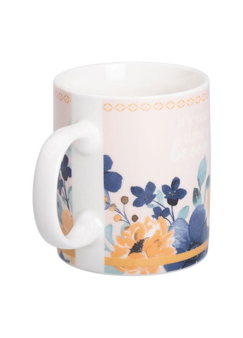 Кружка фарфоровая с цветочным принтом 400 (мл) для чая и кофе RX-N240139CR Liling Rongxiang Ceramic (370974304)