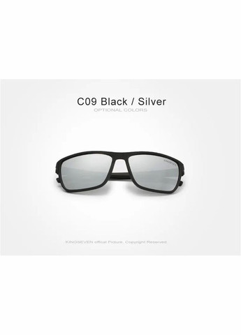 Чоловічі поляризаційні сонцезахисні окуляри LC755 Black Silver KINGSEVEN (303401646)