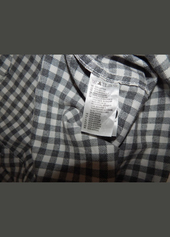 Серая классическая рубашка в клетку No Brand